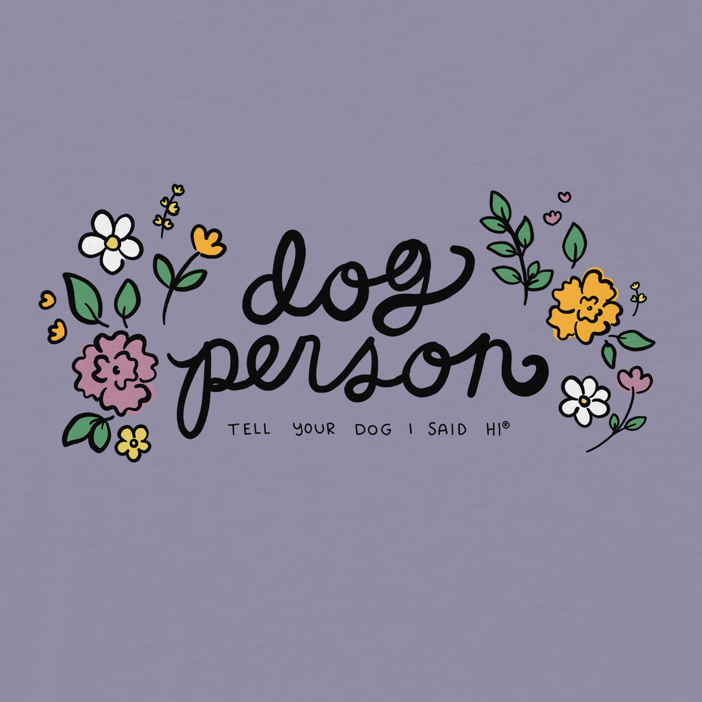 Dog Person Womens V-Neck - Lilac