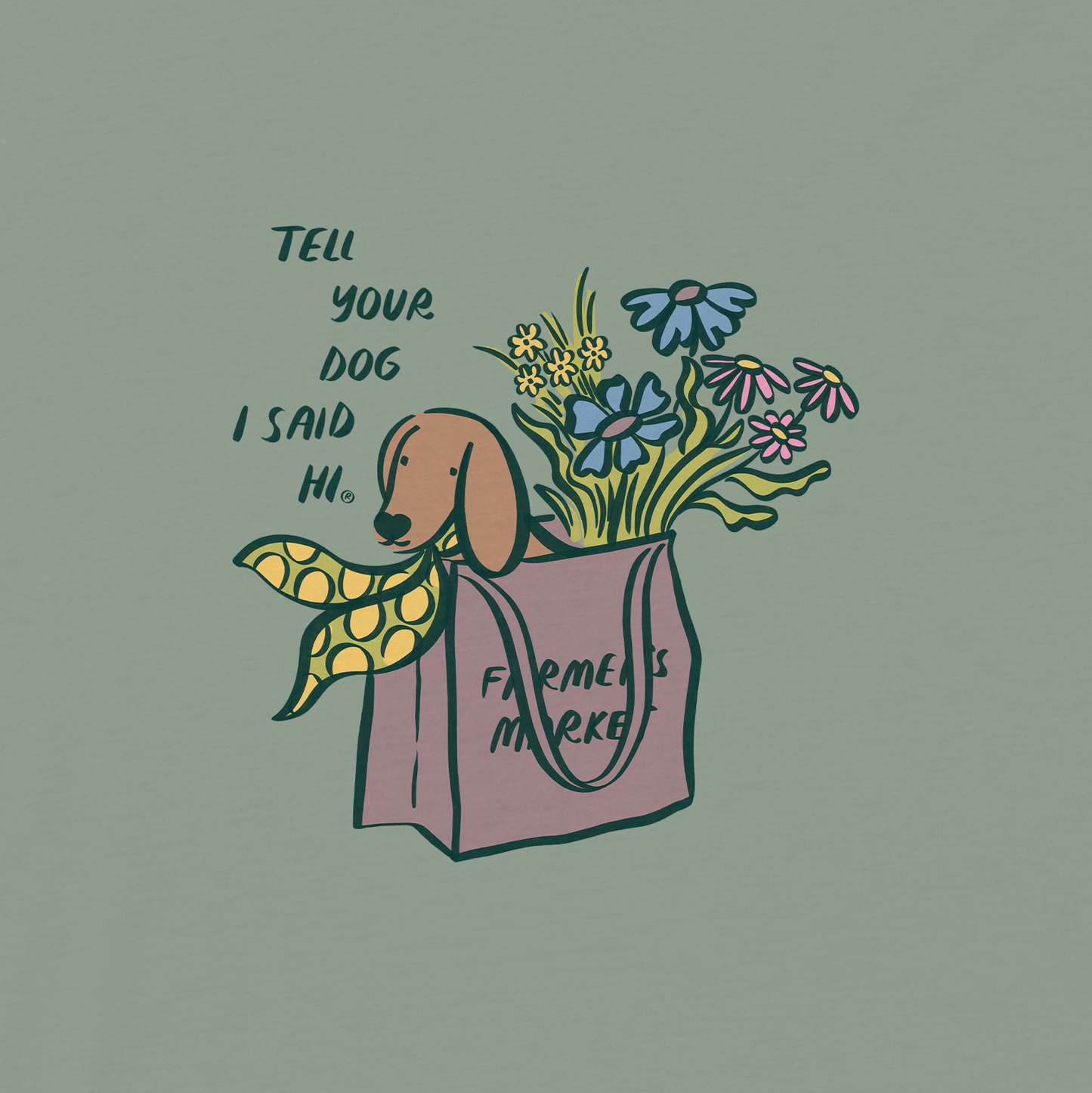 Farmers Market Crewneck - Sage