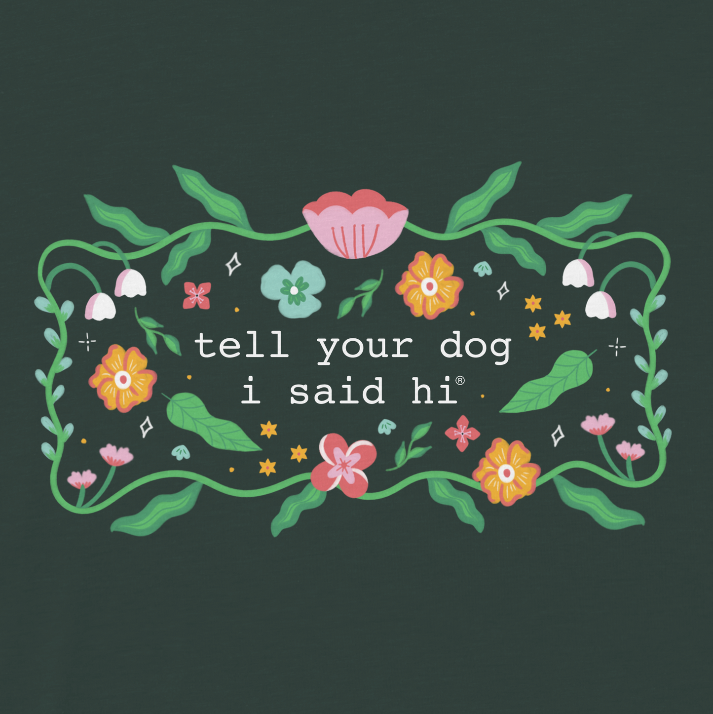 Floral Magic Hoodie - Alpine Green