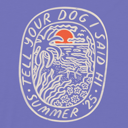 Beach Badge Tee - Periwinkle