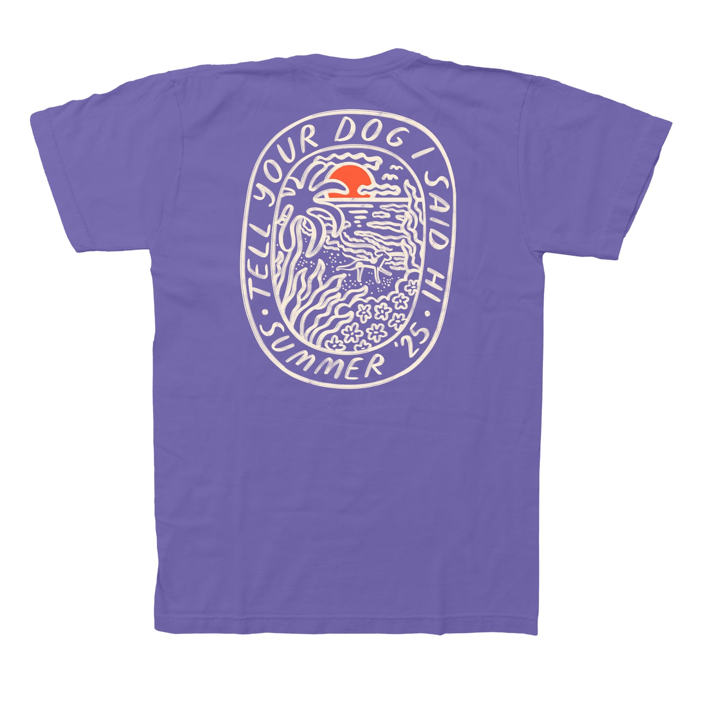 Beach Badge Tee - Periwinkle