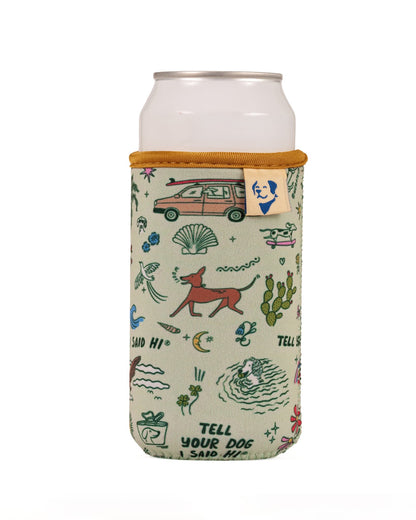 Slim Can Drink Sleeve - Roadtrip Doodle - 12oz