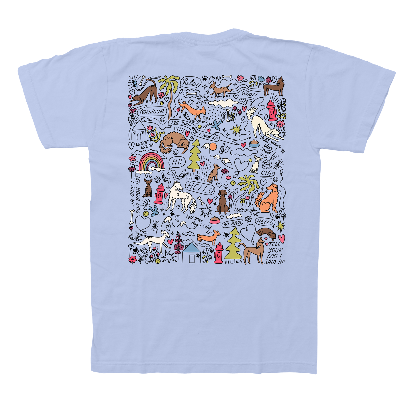 Community Doodle Tee - Snowy Blue