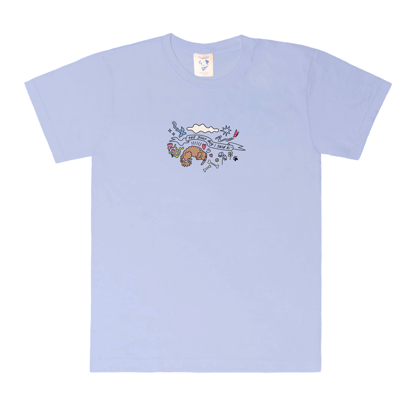 Community Doodle Tee - Snowy Blue
