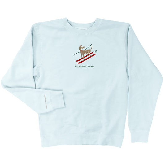 Ski Dog Crewneck - Spun Sugar