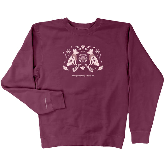 Winter Symmetrical Crewneck - Plum