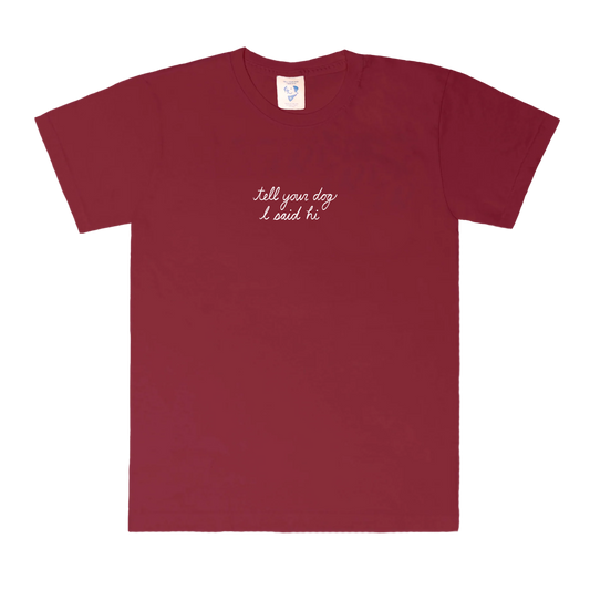 Cursive Classic Tee - Cherry Wine