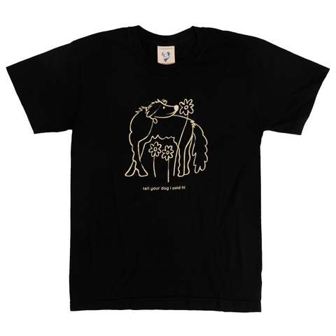 Flower Dog Tee - Black