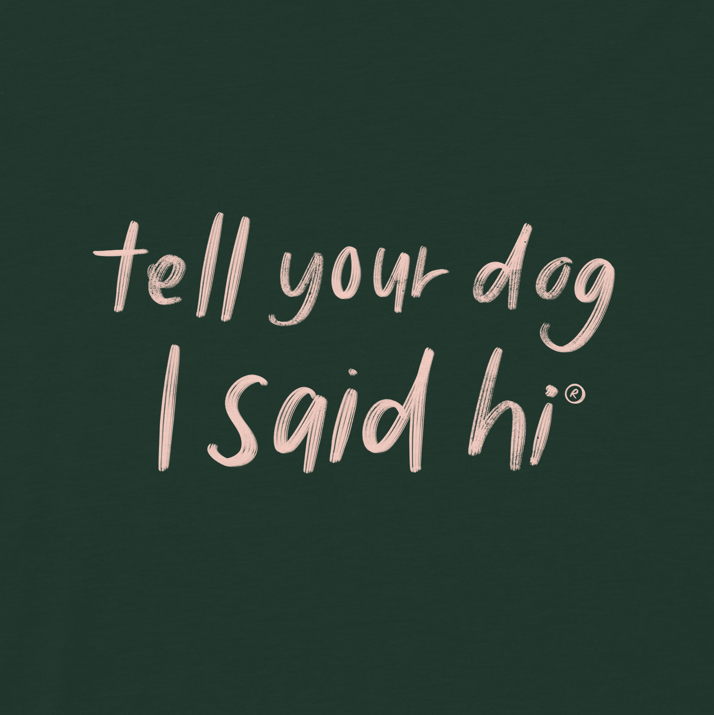 Handwritten Long Sleeve Tee - Dark Green