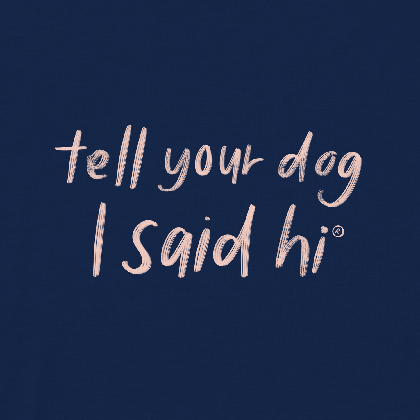 Handwritten Long Sleeve Tee - Navy