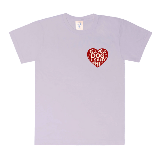 Heart Badge Tee - Lavender