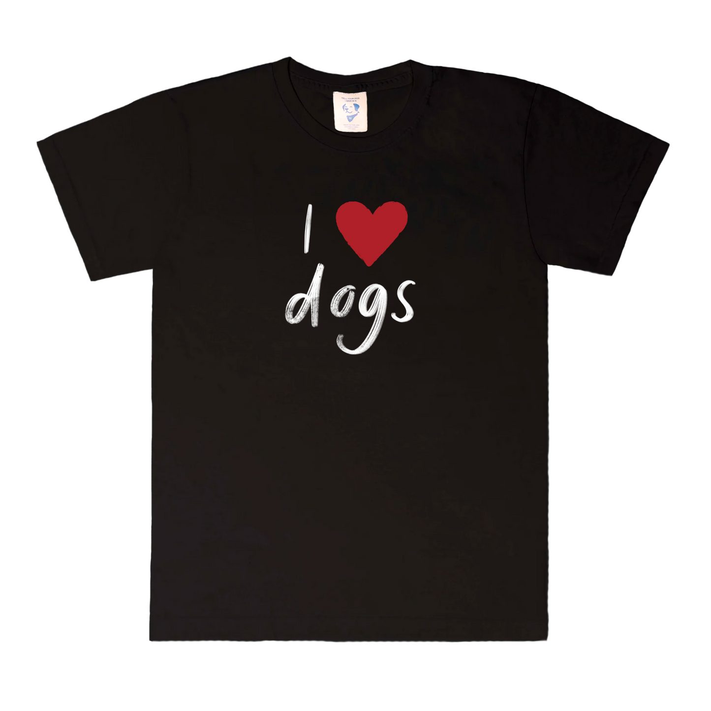 I Heart Dogs Tee - Black