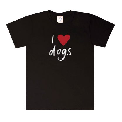 I Heart Dogs Tee - Black