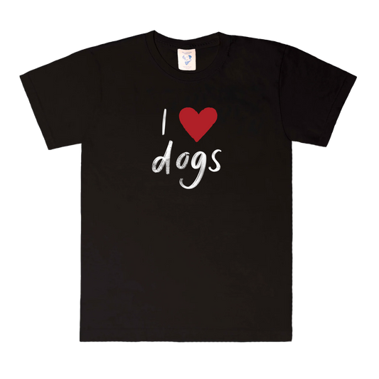 I Heart Dogs Tee - Black