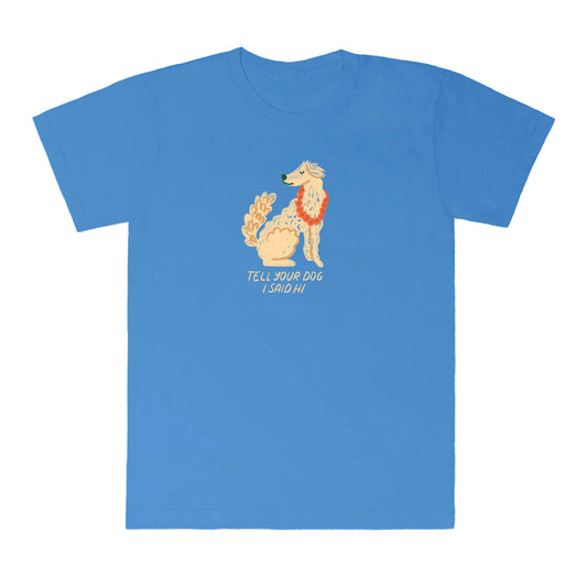 Lei Dog Tee - Pacific Blue