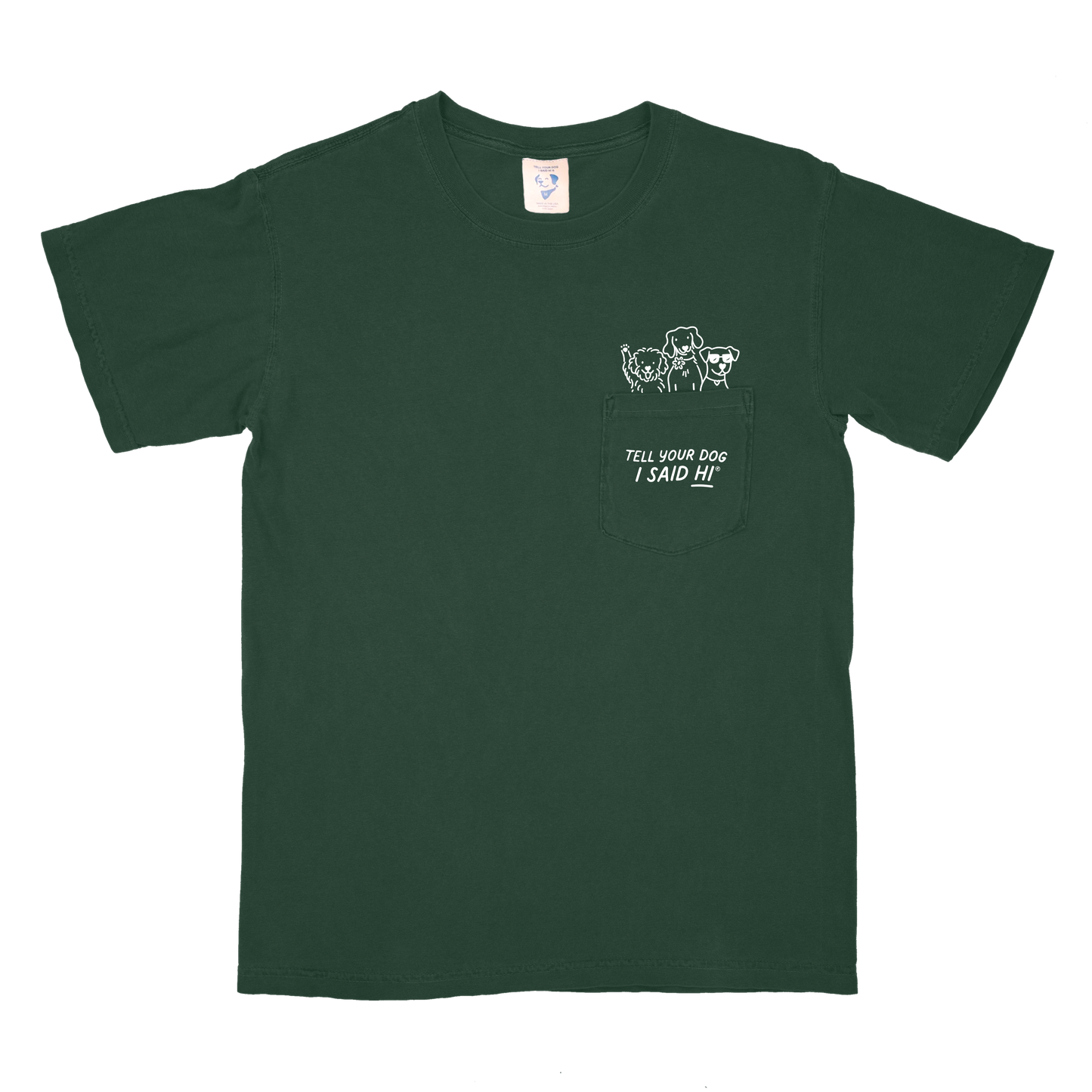 Pawket Pals Tee - Dark Green