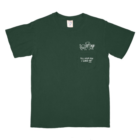 Pawket Pals Tee - Dark Green