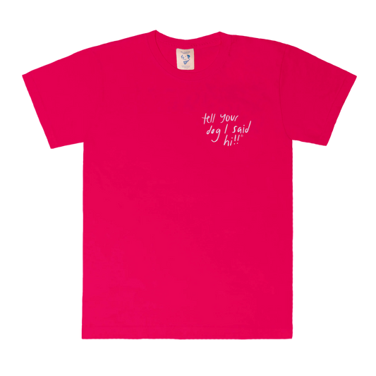 Playful Pups Tee - Hibiscus