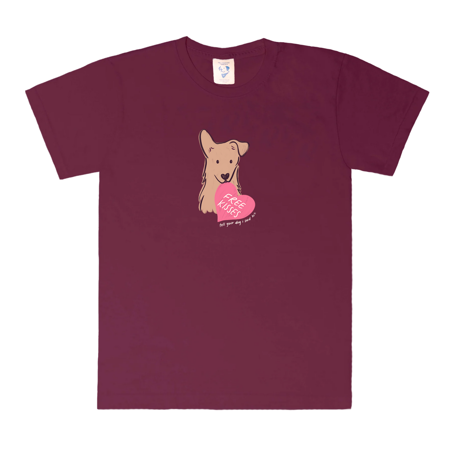 Puppy Kisses Tee - Plum