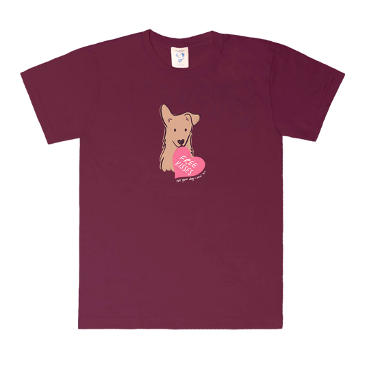 Puppy Kisses Tee - Plum