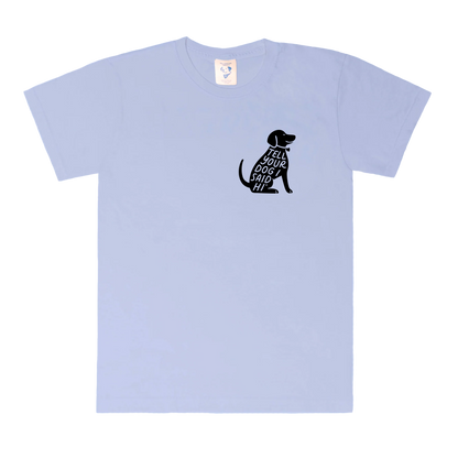 Sit Stamp Tee - Snowy Blue