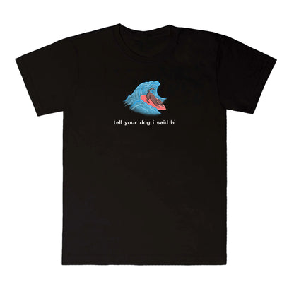 Surfing Dog Tee - Black