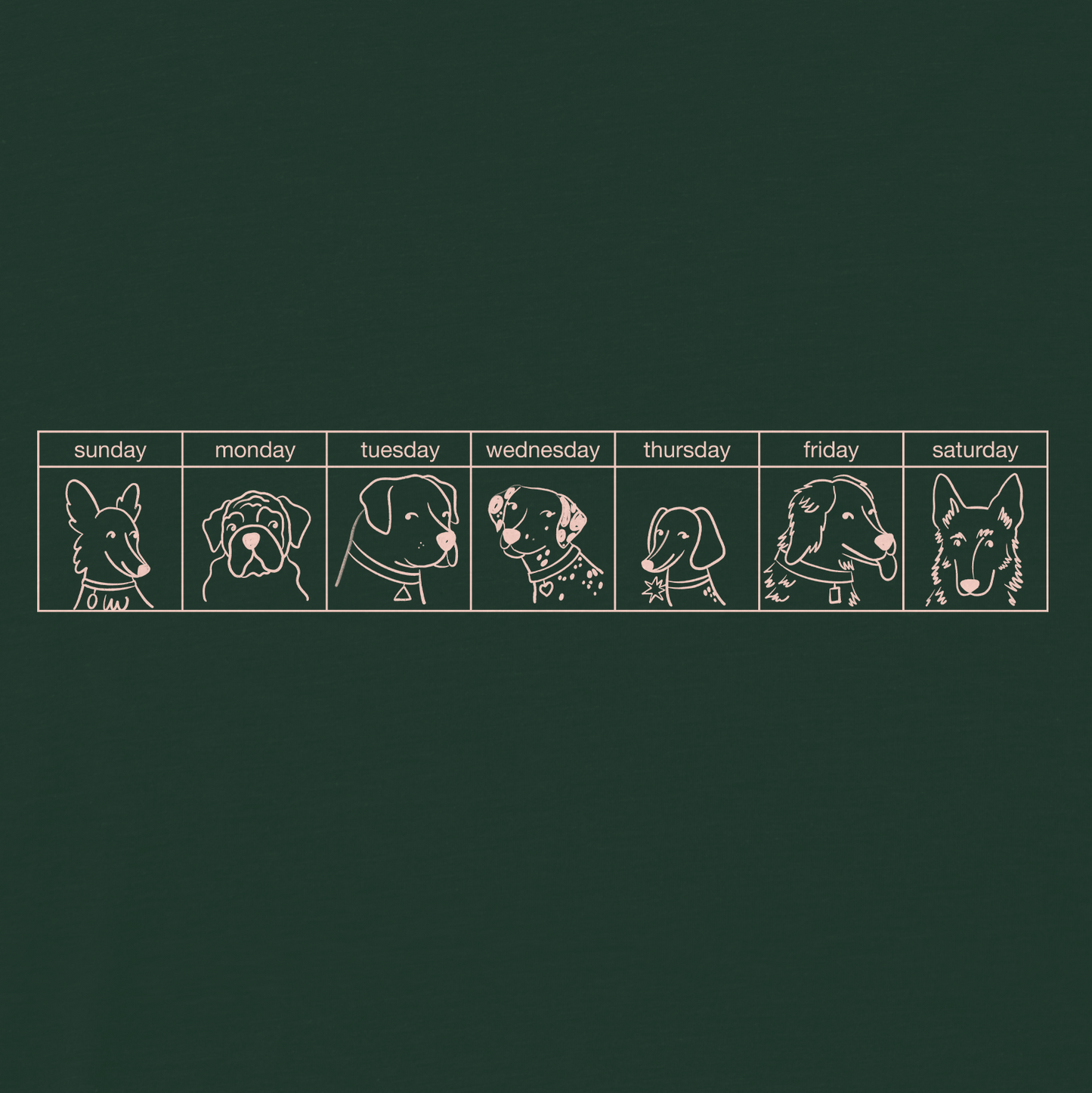 The Dogs Were Good Again Tee - Dark Green