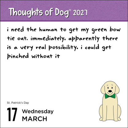 2027 Thoughts of Dog Day-to-Day Calendar