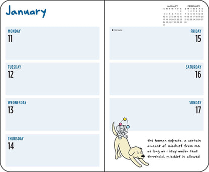 Thoughts of Dog 12-Month 2027 Weekly/Monthly Planner Calendar