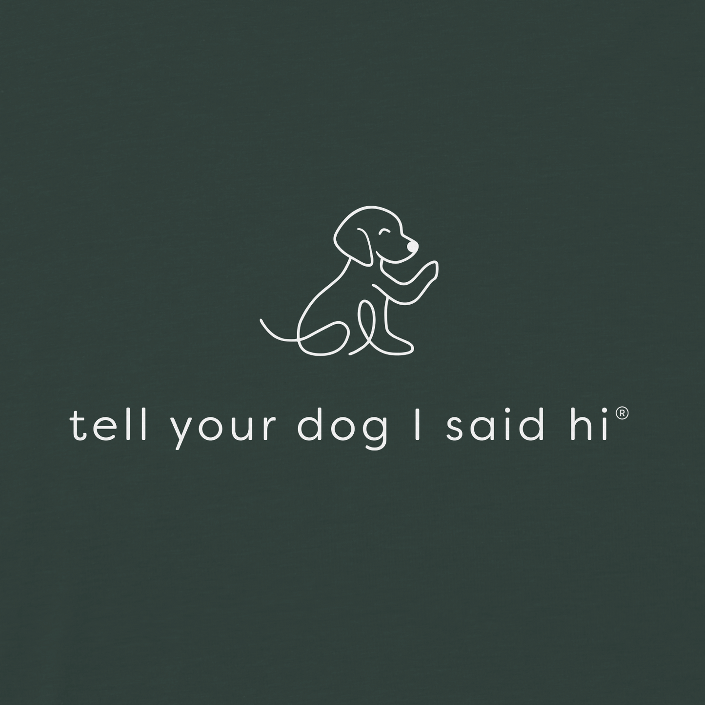 Waving Dog Hoodie - Alpine Green