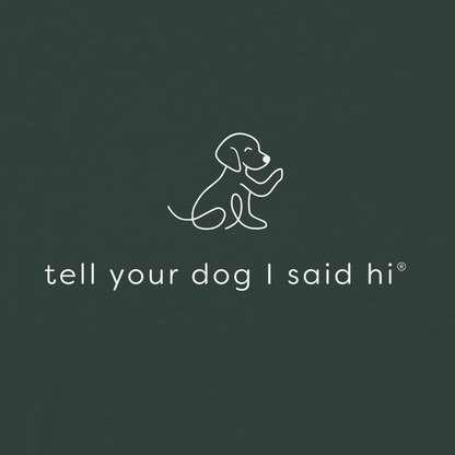 Waving Dog Hoodie - Alpine Green