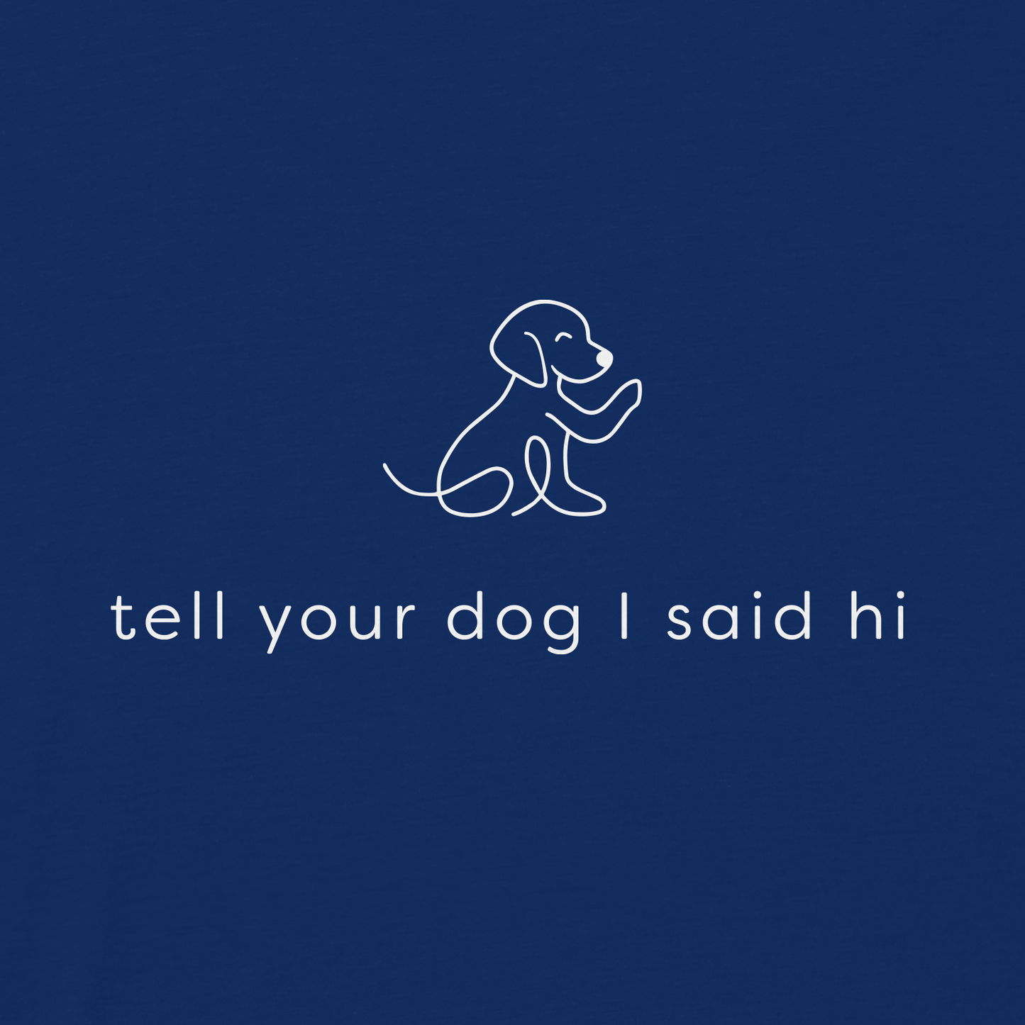 Waving Dog Tee - Navy