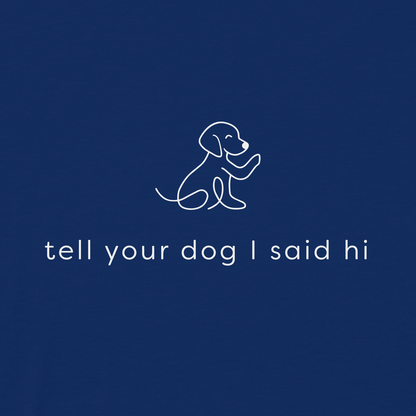 Waving Dog Tee - Navy