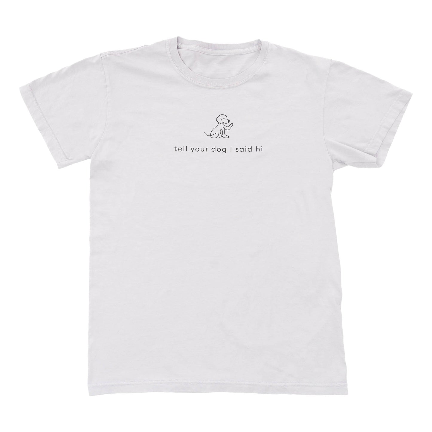 Waving Dog Tee - Dusty Lavender