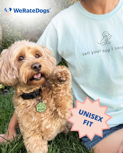 Waving Dog Tee - Spun Sugar