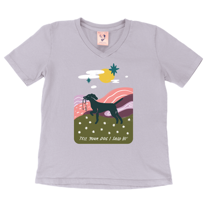 Daydream Walk Womens V-Neck - Lavender