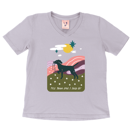 Daydream Walk Womens V-Neck - Lavender