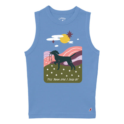 Daydream Walk Retro Rib Tank - Power Blue