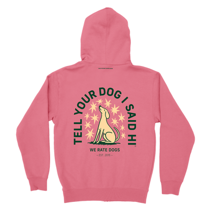 Starry Night Zip Hoodie - Pink