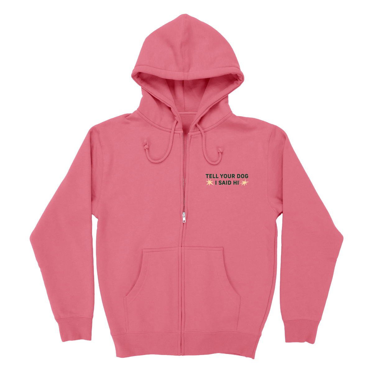 Starry Night Zip Hoodie - Pink