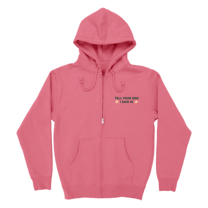 Starry Night Zip Hoodie - Pink