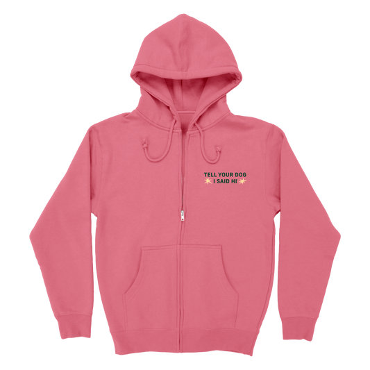 Starry Night Zip Hoodie - Pink