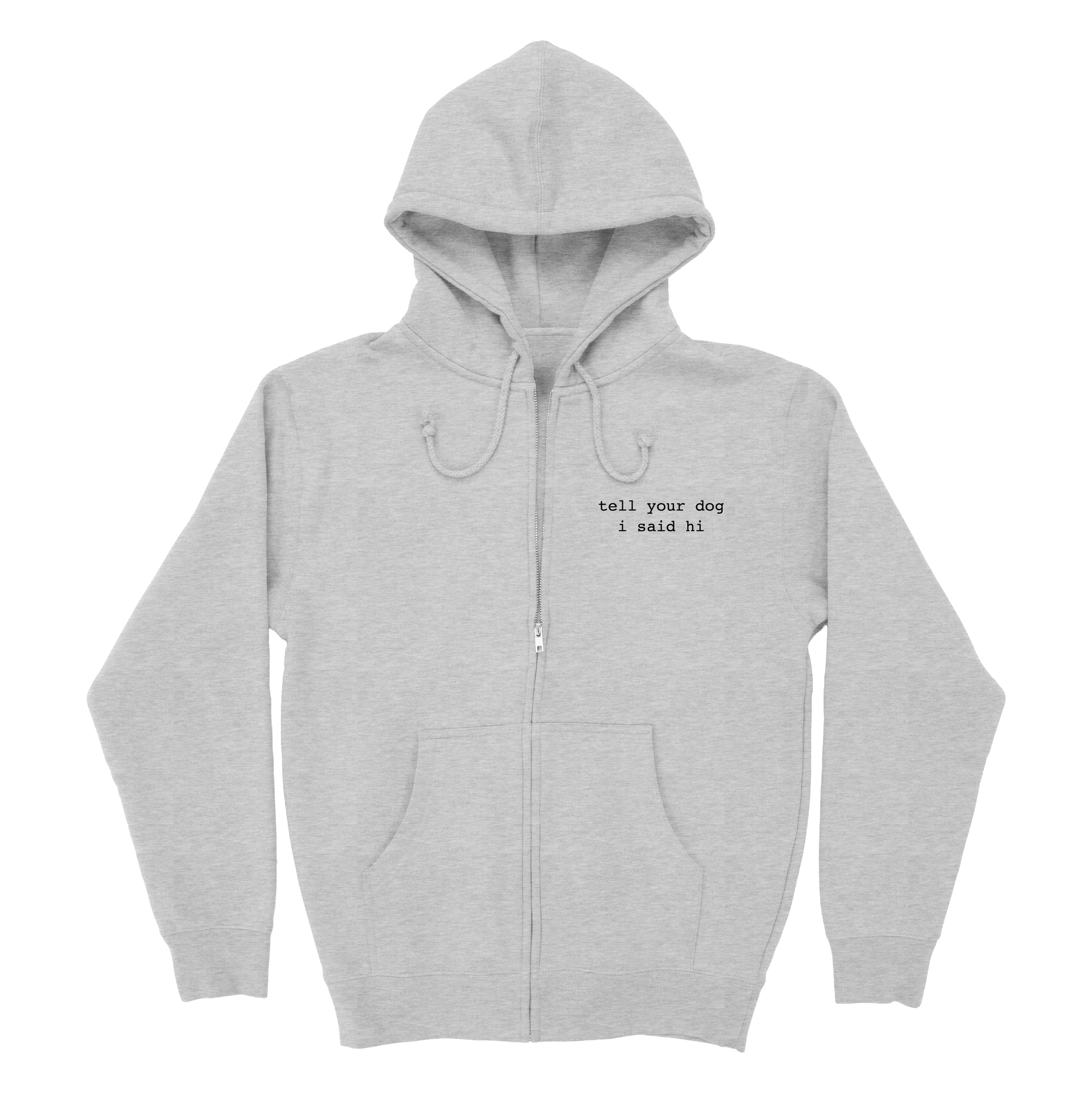 Zip Hoodie - Heather Grey – WeRateDogs