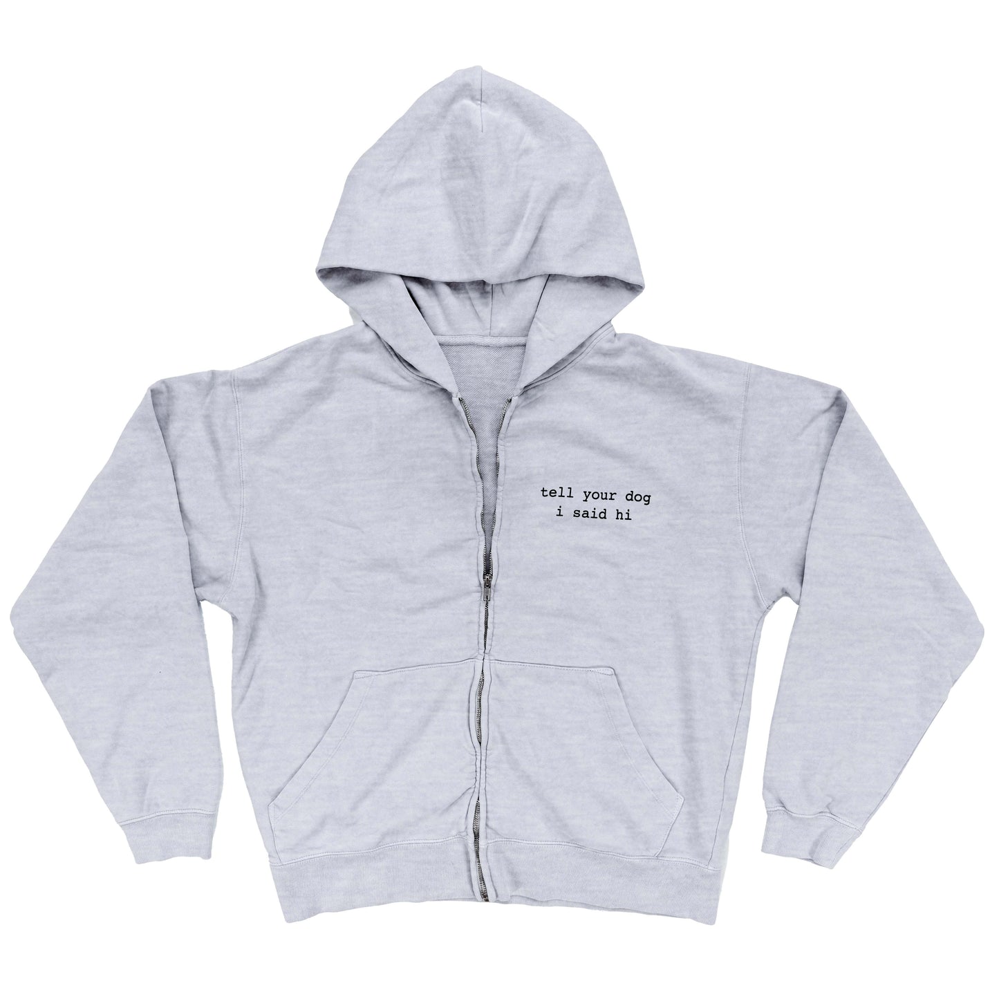 Zip Hoodie - Heather Grey