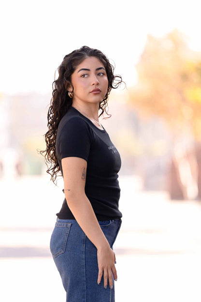 Classic Women’s ‘90s Baby Tee - Black