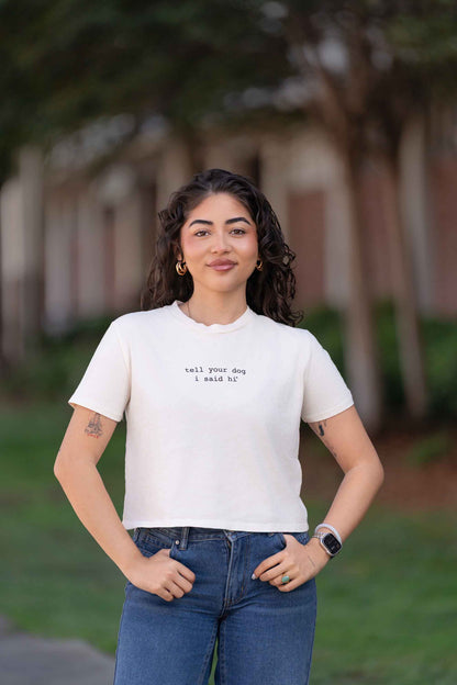 Classic Crop Tee - Bone