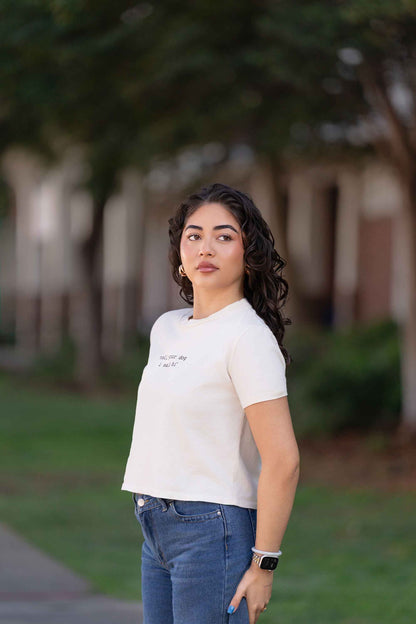 Classic Crop Tee - Bone