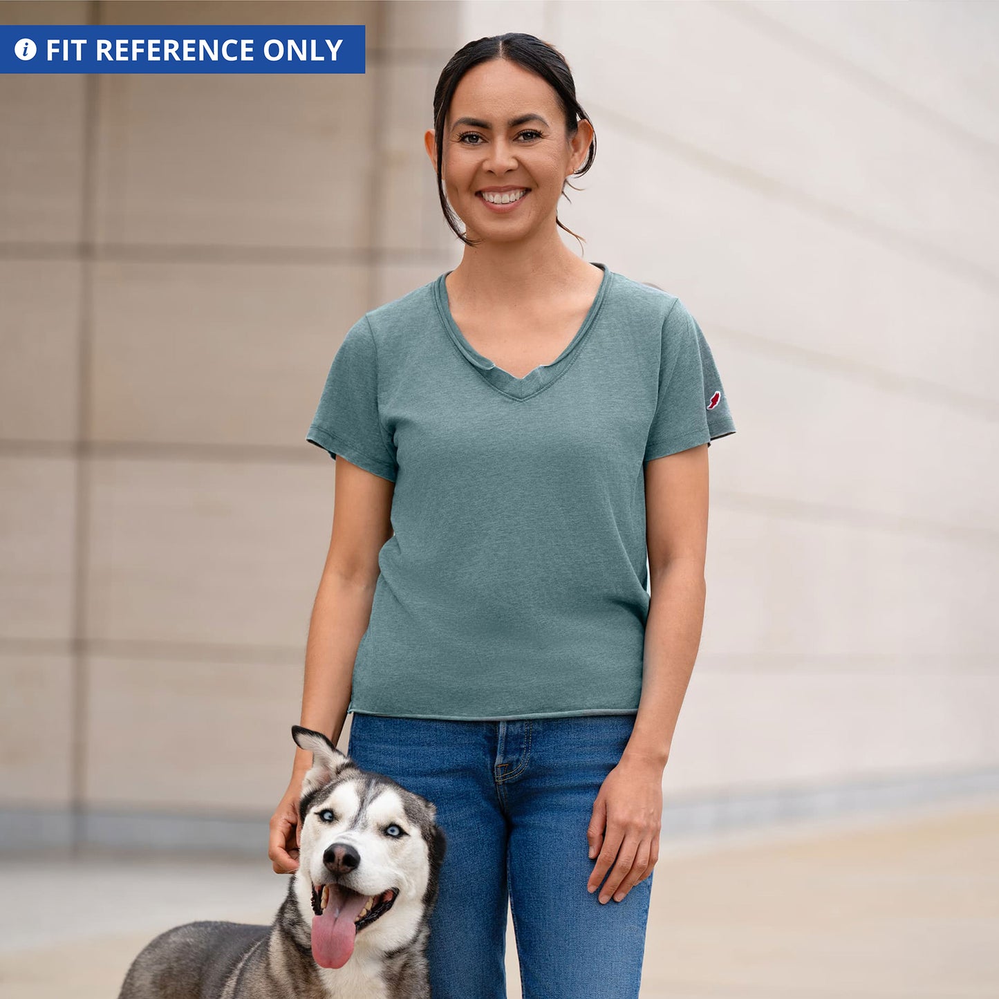 Board Dog Burnout V-Neck - Heather Tahiti
