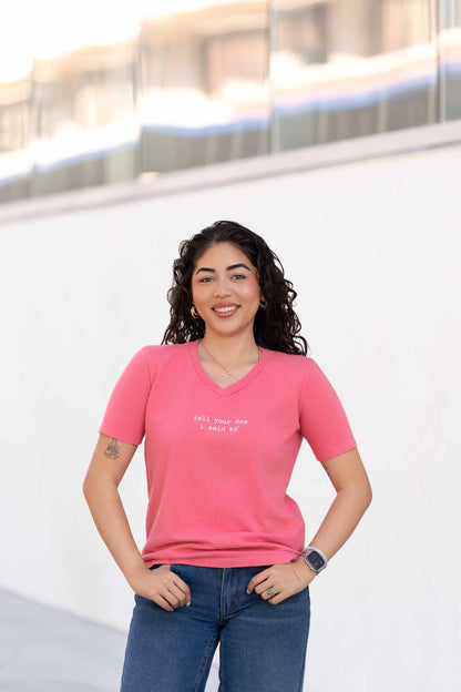 Classic V-neck Women's Tee - Pink