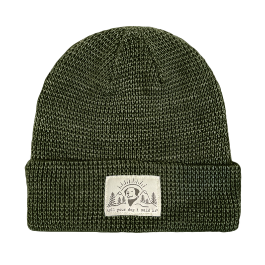 Summit Pup Waffle Beanie - Forest